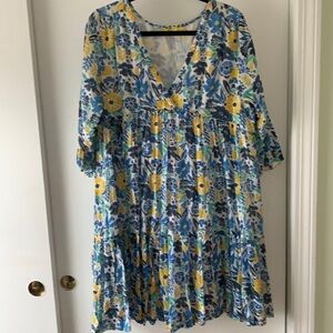 Roller Rabbit Floral Donatella Dress L